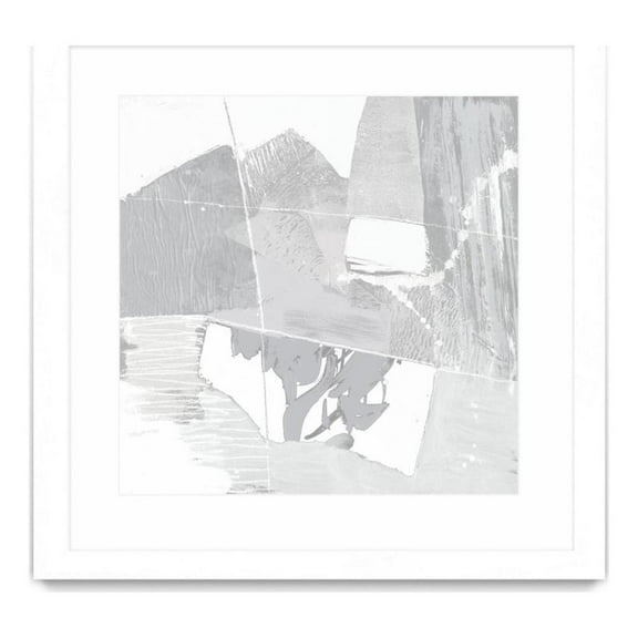 Giant Art 36x36 Composition Neutral II Matted and Framed in White