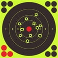 thumbnail image 1 of 8 Inch Reactive Splatter Self Adhesive Shooting Targets - Bright Fluorescent Yellow Upon Impact - for Rifle, Pistol, Airsoft, BB Gun, Pellet Gun, Air Rifle (50 Pcs), 1 of 5