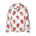 thumbnail image 3 of Kdxio Hand Drawn Strawberry Print Women Men Sun Protection UPF 50+ Jackets Zip Up Long Sleeve Hoodie Hiking Lightweight with Pockets, 3 of 8