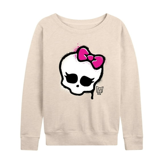 Monster High - Skull Graffiti Logo - Women's Lightweight French Terry Long Sleeve Shirt