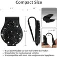 thumbnail image 4 of Bling Car Sunglass Holder for Sun Visor, Vehicle Sunglasses Holder Leather Auto Visor Glasses Clip Eyeglass Mount, Rhinestone Eyeglasses Holder Clip Car Accessories for Women Girls, 4 of 5