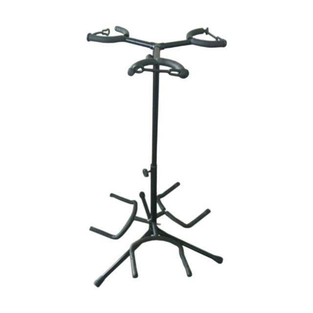 Soporte para violonchelo,Estante de exhibición de guitarra de 3 cabezales de hierro con altura ajustable,Soporte de guitarra de tres cabezales,soporte de suelo tipo trípode,Expositor de metal