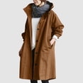 thumbnail image 2 of Women's Anoraks Loose Comfortable Hooded Coat Outwear Elegant Windbreaker Stylish Winter Women's Coat for All Occasions, 2 of 6