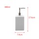 thumbnail image 2 of Dispensador de jabón de cerámica cuadrado blanco suave for baño, cocina, comercial Dispensador de jabón de cerámica de 480 ml Dispensador de jabón líquido for manos con diseño de escala, 2 of 3