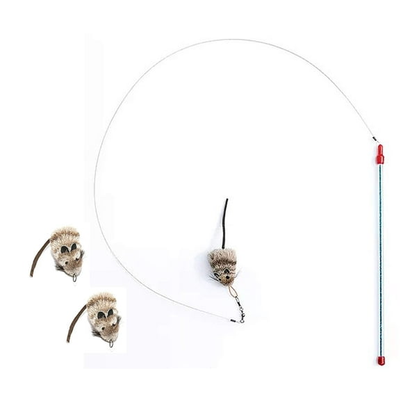 GoCat Cat Lures Catcher Cat Toy + 2 Refill Mouse
