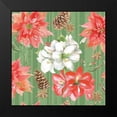 thumbnail image 2 of Grove, Beth 12x12 Black Modern Framed Museum Art Print Titled - Holiday Flora Pattern IB, 2 of 5