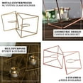 thumbnail image 4 of Efavormart 9" Rose Gold Geometric Candle Holder Set 2 Metal Geometric Centerpieces Joint Together, 4 of 11