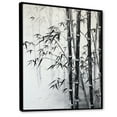 thumbnail image 2 of Designart "Wild Bamboo In Black And White I" Bamboo Floater Framed Canvas Prints, 2 of 5