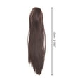 thumbnail image 6 of Unique Bargains 1 Pc Long Straight Hair Wig Hair Clips for Hair Extension 21.65" Length Dark Brown, 6 of 6