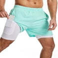 thumbnail image 3 of MesaSe Men Sports Short Trousers  Casual Quick Drying Sweatpants with Inner Layer Elastic Waist Drawstring Shorts, 3 of 6