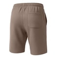 thumbnail image 3 of RKSTN Mens Shorts Running Shorts Stretch Solid Color Comfort Drawstring Workout Shorts with Pockets（Brown ,L）, 3 of 7