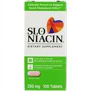 4 Pack - Slo-Niacin 250 mg Tablets 100 Tablets Each