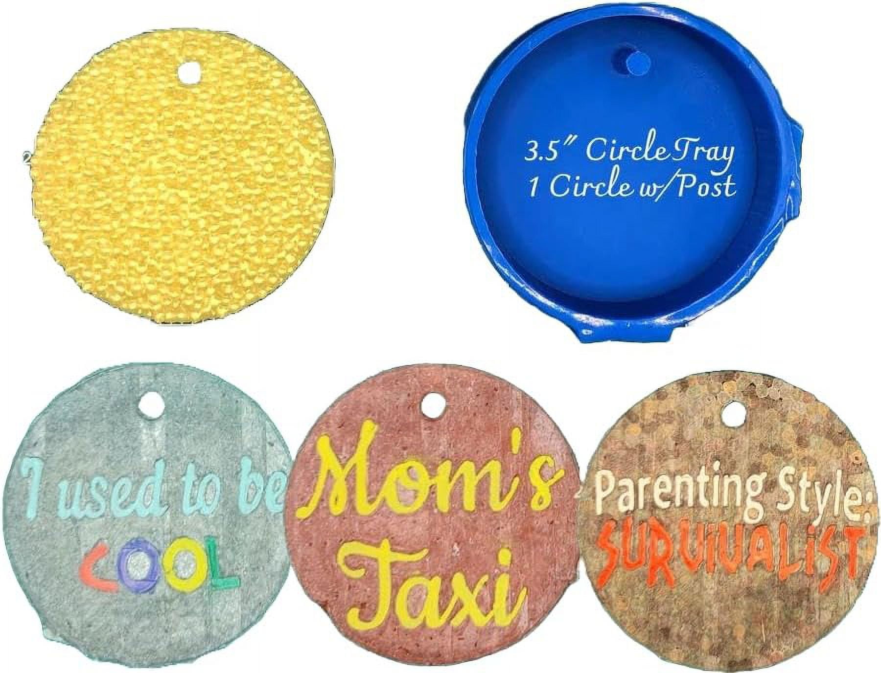 Bundle - 3.5" circle w/post and 7 Sports Ball inserts - Silicone Freshie Mold
