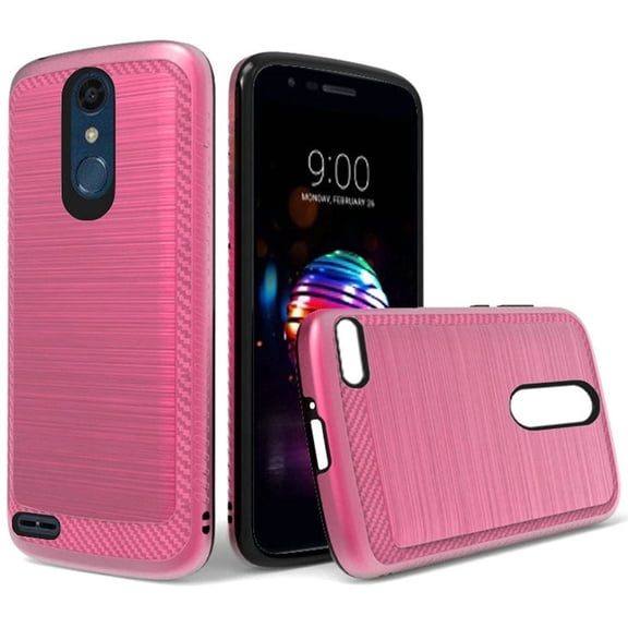 GSA Brushed Hybrid Case For LG K30 For LG K30,Premier Pro,K10 (2018)- Hot Pink