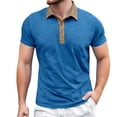 thumbnail image 3 of Kcolen Big And Tall Polo Shirts for Men Button Down Shirt Short Sleeve Mens Golf Shirt Casual Business Dressy Tee Summer Top Beach Vacation Shirts for Men, 3 of 8