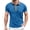 Blue, variant on Mens Polo Shirts Color Blocked Button Open Neck Casual Loose Business Sports Short Sleeved Men'S Clothing