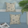 thumbnail image 5 of Christmas Pillow Covers 16x16 Inch 2 Pcs Dusty Blue Grey Geometric Snowflake Decor Throw Pillows Winter Xmas Holiday Rustic Farmhouse Decoration Pillowcase Linen Cushion Cover for Couch Sofa, 5 of 6