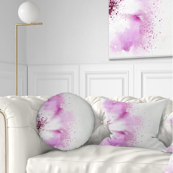 Designart Abstract Purple Daisy Flower - Flowers Throw Pillowwork - 12x20