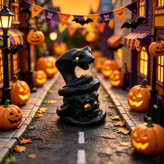 Festil Halloween Decor Creepy Halloween Desktop Ornament: Dark Resin Figurine For Collectible Home For Desk And Shelf