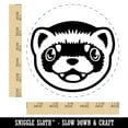 thumbnail image 2 of Cute Ferret Face Self-Inking Rubber Stamp Ink Stamper - Blue Ink - Large 1-1/2 Inch, 2 of 7