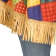thumbnail image 6 of Friendly Scarecrow Poncho, Multi-Color, Halloween Accessory for Adults, One Size Fit, by Fun World, 6 of 7