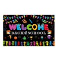 thumbnail image 2 of Back to School Party Decorations 1 Pc Polyester Fabric Photo Backdrop Dorm Room Wall Decor Classroom Decor Welcome Back Photo Props for Home Dorm and Party Use, 2 of 4