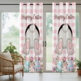 thumbnail image 5 of Outdoor Curtains for Patio Waterproof, Easter Bunny Outdoor Privacy Panels Grommet, Colorful Eggs Cute Rabbit Pink White Plaid Blackout Outside Curtains for Porch/Cabana 54"x108", 2 Panels, 5 of 8