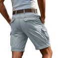 thumbnail image 4 of Hearthz Mens Cargo Work Pants Quick Dry Water Resistant Running Shorts for Men Stretch Golf Work Stretch Cargo Shorts for Men Gray M, 4 of 6