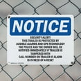 thumbnail image 5 of (2 Pack) Security Alert! This Trailer Is Protected OSHA Notice Sign 18 Inch X 12 Inch Indoor / Outdoor Rust-Free Aluminum Metal Signs for Workplace, Workshop, and Construction Site,, 5 of 8