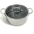 thumbnail image 4 of Lexi Home 4.8-Quart Diamond Tri-Ply Non Stick Casserole Pot with Glass Lid Stainless Steel Cookware, 4 of 8