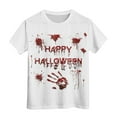 thumbnail image 4 of Caqnni Girls Halloween Witch Sisters Shirt Salem Witch Shirt Fall Holiday Tees Casual Short Sleeve Tops Halloween T-Shirt (3-4,), 4 of 6