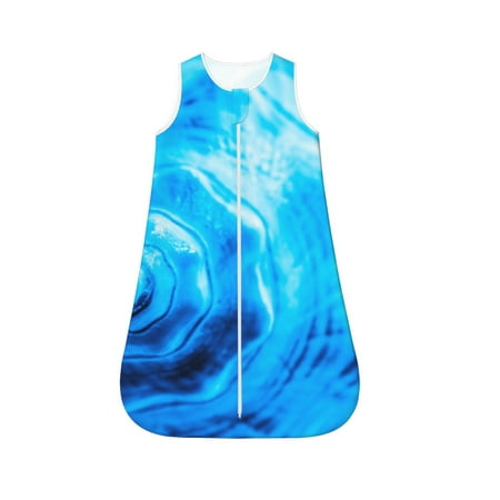 

Cauagu Blue Shell for Infant Wearable Blanket Unisex Girl Boy Swaddle Transition Sack - Newborn Essentials Sleep Clothes-Small
