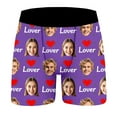 thumbnail image 5 of KHONTS Men's Personalized Boxers Husband Boyfriend Funny Boxers DIY Valentine's Day Birthday for Him Purple S, 5 of 8