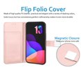 thumbnail image 4 of iPhone 13 Pro Case, iPhone 13 Pro Wallet Case, iPhone 13 Pro PU Leather Case, Njjex [Kickstand] Luxury PU Leather Wallet Case Flip Folio Cover [Card Slots] [Wrist Strap] -Rose Gold, 4 of 8