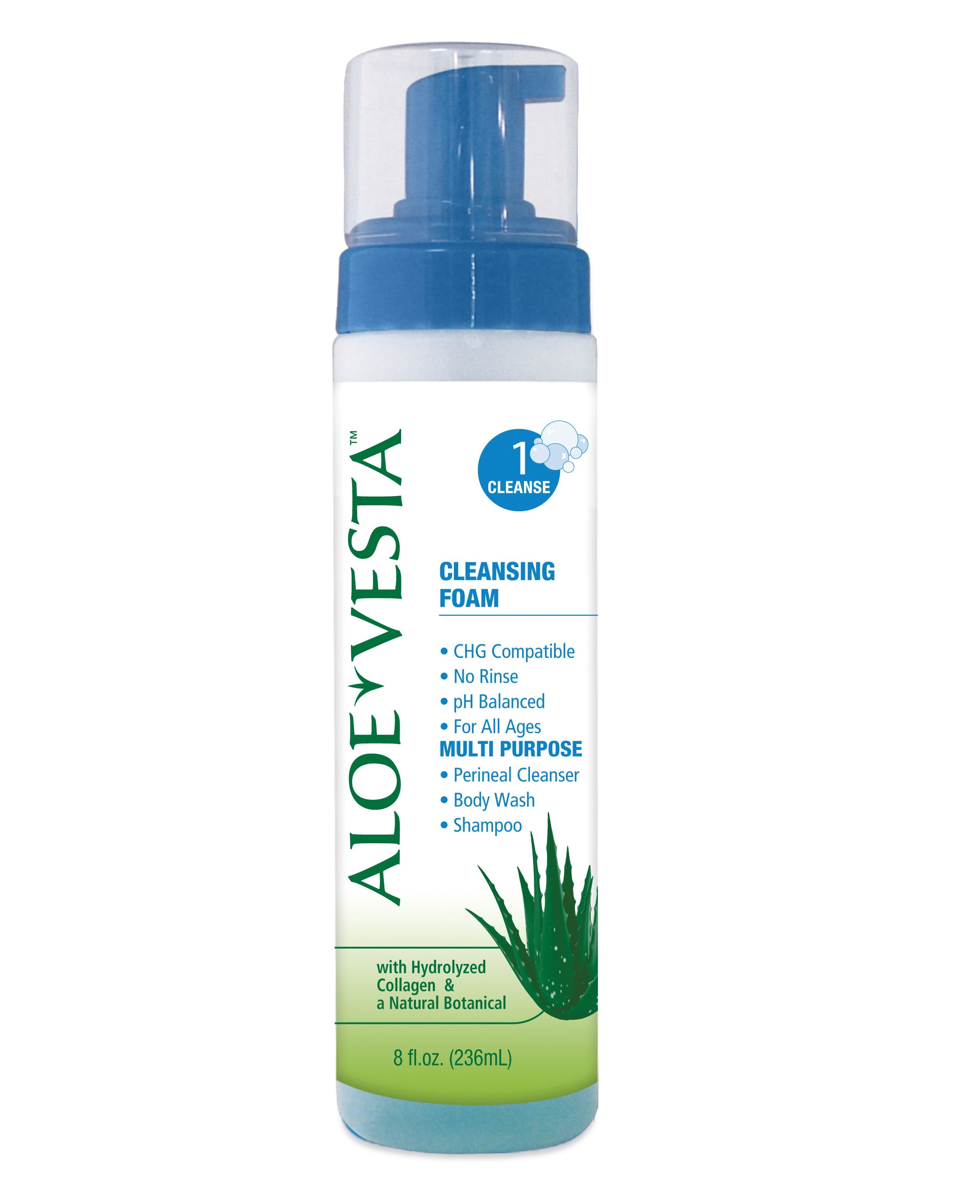 Aloe Vesta Foaming Body Wash 325208 8 Ounces 1 Each, Clean Scent
