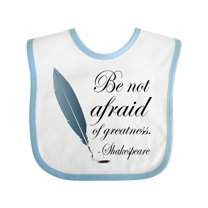 Inktastic Shakespeare Be Not Afraid of Greatness Girls Baby Bib