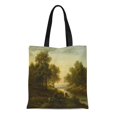 thumbnail image 1 of KDAGR Canvas Tote Bag Landscape By Alexandre Calame 1830 45 Dutch Painting Oil Reusable Shoulder Grocery Shopping Bags Handbag, 1 of 1