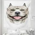 thumbnail image 1 of Pitbull Tapestry, American Pit Bull Terrier Realistic Head Sketch Domestic Canine Animal Portrait, Fabric Wall Hanging Decor for Bedroom Living Room Dorm, 5 Sizes, Multicolor, by Ambesonne, 1 of 1