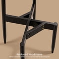 thumbnail image 7 of Dining Chair Set of 4, Upholstered Wooden Dining Chairs with Curved Back, Modern Fabric Kitchen Side Chairs, Gray/Black, 7 of 7
