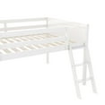 thumbnail image 4 of Full Size Wood Low Loft Bed with Ladder, Ladder Can be Placed on the Left or Right(White), 4 of 12
