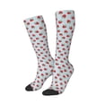 thumbnail image 2 of Fotbe Hand Drawn Strawberry print Women's Men's Novelty Crew Socks Cotton Socks Knee High Socks for Walking,Running,Nurses,Pregnancy, 2 of 9