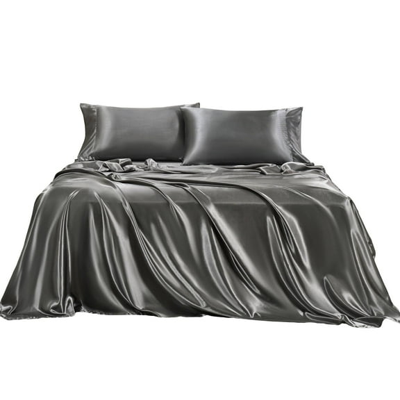 ZMKIAG Elegant Comfort Luxurious Woolen Cloth Inlaid 4 Piece Bed Sheet Set, Premium Hotel Quality Microfiber Bed Sheet Set, Wrinkle and Fade Resistant, Warm and Soft