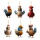 thumbnail image 3 of Colgante de acrílico para árbol de Navidad, Serie de gallo, pollo, Animal creativo, decoración de llavero de coche, 2023, 3 of 4