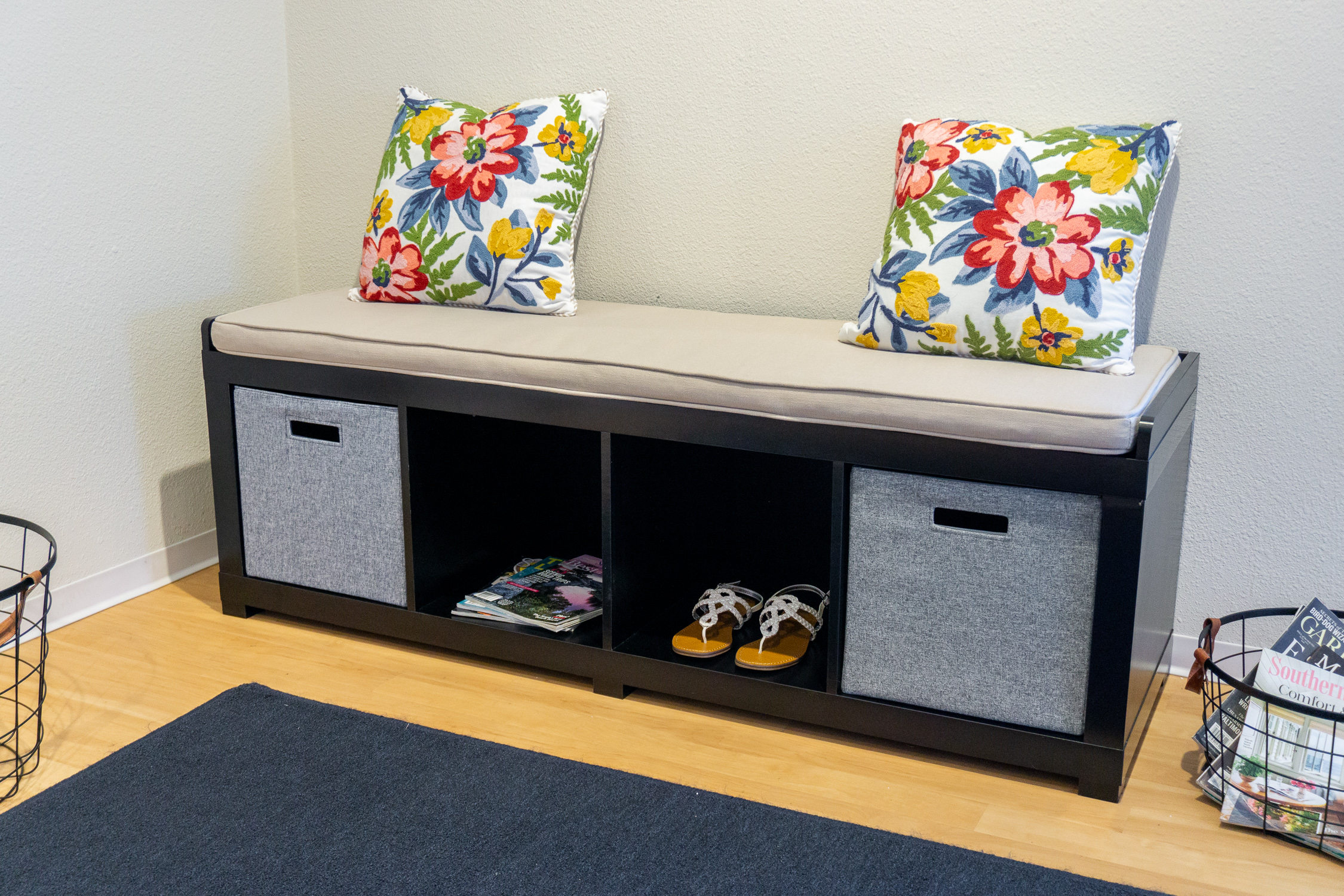 Better Homes & Gardens 4-Cube Shoe Storage Bench, Black - image 5 of 7