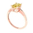 thumbnail image 2 of 1 ct Radiant Cut Natural Citrine Solitaire Engagement Ring for Women in 18K Rose Gold, 2 of 5