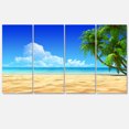 thumbnail image 2 of Cocotiers Pliés dans la Plage - Impression sur Toile de Bord de Mer, 2 of 3