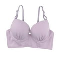 thumbnail image 2 of HOMBOM Everyday Bras for Women Lightly Lined Underwire Bras Purple Spaghetti Straps Basic Full Coverage Brassiere 28B, 2 of 7