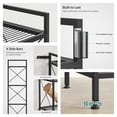 thumbnail image 2 of LEDREM 5-Tier Metal Storage Rack with X-Frame Sides, Heavy-Duty Wire Shelving Unit, Deep Organizer for Entryway Kitchen Bathroom Living Room, Industrial Ink Black, 2 of 6