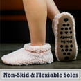 thumbnail image 3 of Cozylook Fuzzy Slippers for Women Indoor with Non-Slip Grippers, Warm Fluffy Sherpa Lined - Soft Sole House Sock Shoes, 3 of 7
