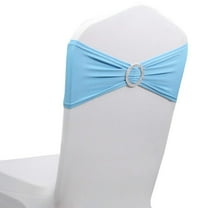 Gowinex 10pcs Baby Blue Spandex Chair Bands With Buckle